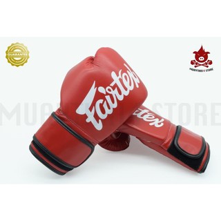 นวมชกมวย นวมหนังเทียม Fairtex Micro-Fiber Boxing Gloves - BGV 14 RED นวมต่อยมวย สีแดง