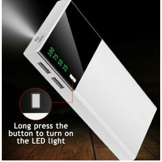 พาวเวอร์แบงค์ แบตสำรองความจุสูง 2000-10000mAh แบบพกพา บ่งบอกสถานะของแบตเตอรี่ขณะกำลังใช้งานอยู่ด้วยไฟ LED