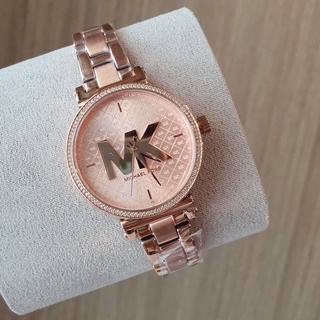 Michael Kors MK4335 Womens Sofie Three-Hand Rose Gold-Tone Stainless Steel Watch /กันน้ำได้ 5ATM ตัวเรือน