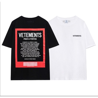 เสื้อยืดแขนสั้น พิมพ์ลายตัวอักษร VETEMENTS แฟชั่นสตรีทS-5XL