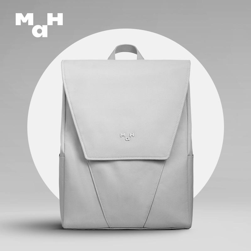 MAH 1912 กระเป๋าเป้สะพายหลัง สีพื้น ขนาด 14 นิ้ว 15 นิ้ว