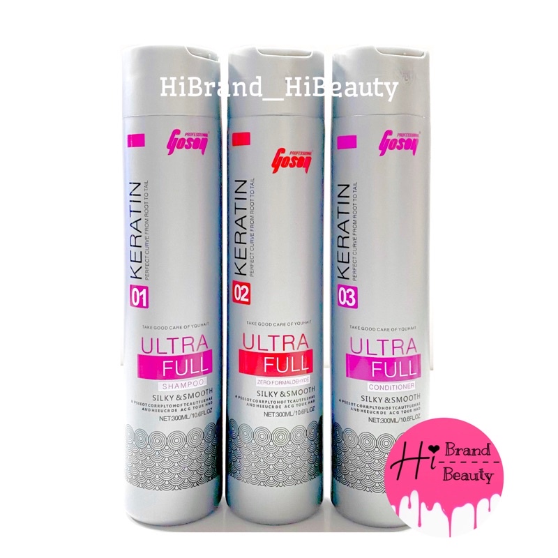 เคราตินสดโกเซ็น เคราตินสดพลัส โกเซ็น Gosen รุ่นใหม่ หอม ไม่แสบตา ไม่ฉุน ขนาดขวดละ 300ml, 500ml