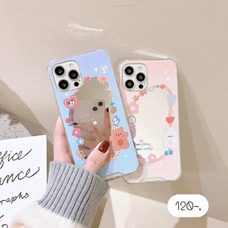 เคสโทรศัพท์ เคสกระจก เคสกระจกส่องได้ 🌸 กระจกขอบหมีฟ้า , กระต่ายชมพู