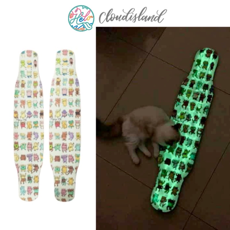 น่ารักสุด Rebirth Meow All glow Longboard เรืองแสง