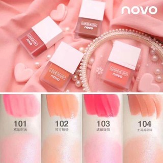 NOVO Liquid Blush มอยซ์เจอไรเซอร์กันน้ำสีสันสดใสผิวเงางามใบหน้าบลัชเชอร์