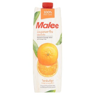 ✨ขายดี✨ มาลี น้ำส้มแมนดารินผสมเนื้อส้ม 100% 1000มล. Malee Mandarin orange juice mixed with 100% orange flesh 1000 ml.