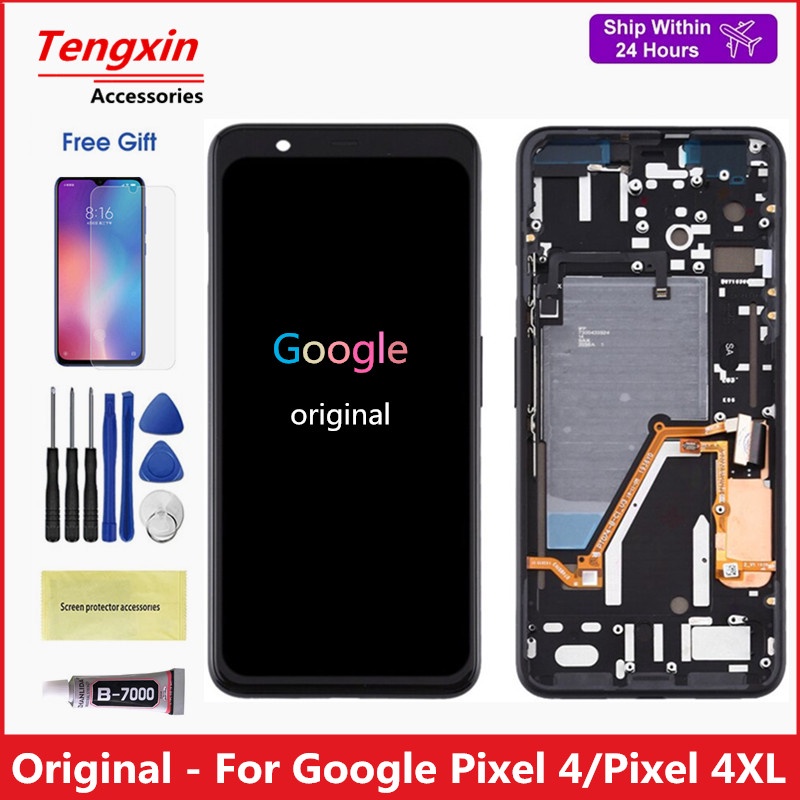 ทดสอบ 100% LCD สําหรับ Google Pixel 4/Pixel 4XL จอแสดงผล LCD กรอบ Pixel 4 5.7 "จอแสดงผล Pixel 4XL 6.