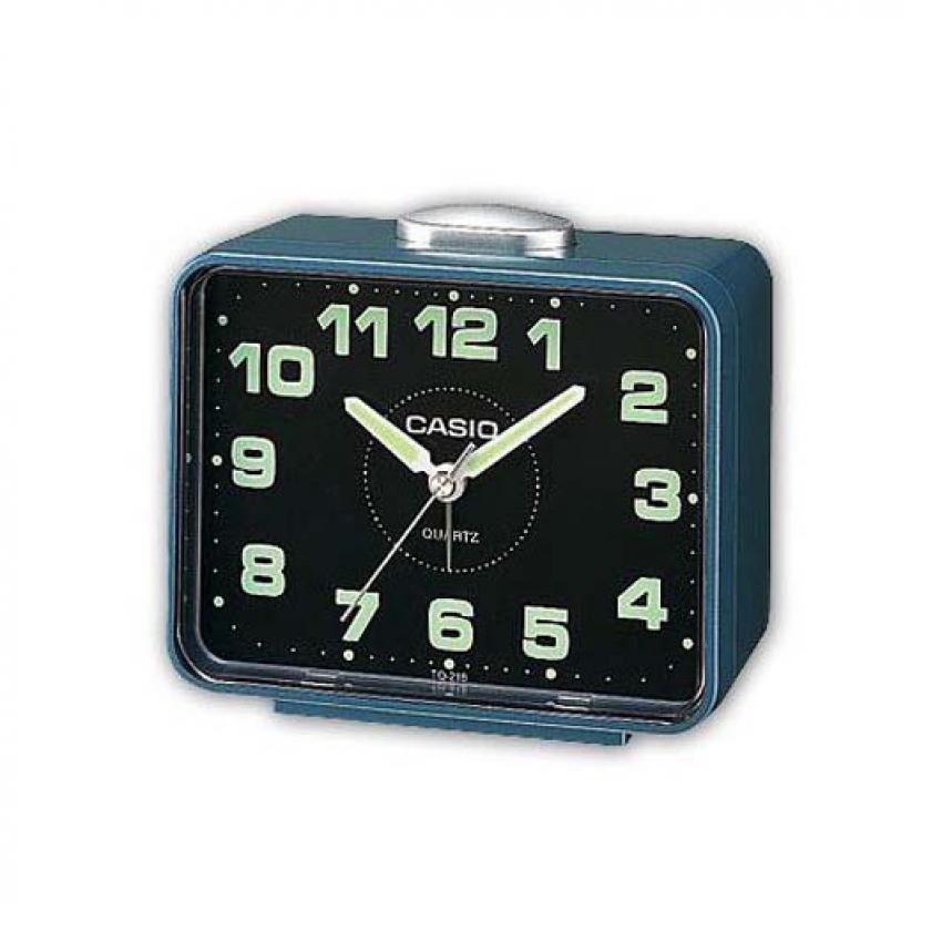 Casio Tq-218-2DF Table Top Travel Alarm Clock Blue