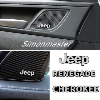 สติกเกอร์อลูมิเนียม รูปเข็มทิศ Jeep Patriot Liberty Renegade ดัดแปลง สําหรับติดตกแต่งภายในรถยนต์ จํานวน 4 ชิ้น ต่อชุด