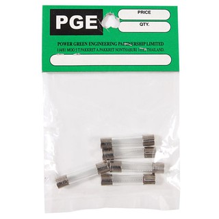 fuse GLASS TUBE FUSE 1A 5EA PGE Circuit breaker Electrical work ฟิวส์ ฟิวส์หลอดแก้ว PGE 1A 5ชิ้น เบรกเกอร์ ตู้ไฟ งานระบบ