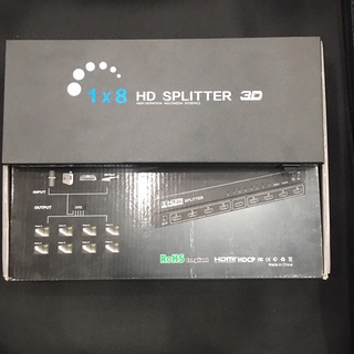 hdmi splitter 1x8 เข้า1ออก8จอ FULL HD 3D 1080p เวอร์ชั่น1.4 สำหรับท่านลูกค้าที่ใช้หลายจอค่ะ (พร้อมส่ง)