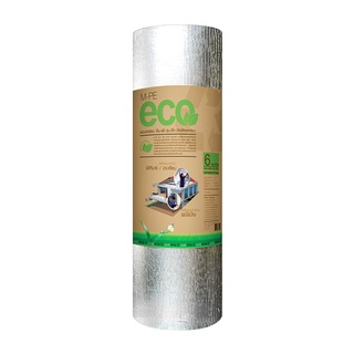 🔥ยอดนิยม!! M-PE ฉนวนกันความร้อน PE เมทัลไลซ์ฟิล์ม 1 ด้าน รุ่น ECO 5 MM. ขนาด 0.6 x 10 ม. หนา 5 มม. สีเทา - เงิน 🚚พิเศษ!!