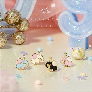 FAIRY TALES - Wonderland Earrings ต่างหูแฟชั่น / ต่างหูสัตว์ รูปช้าง /ช้างหูหัวใจ Handmade พร้อมส่งจ้าา