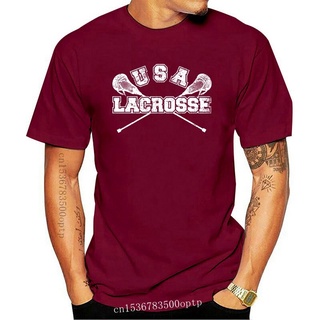 เสื้อยืดผ้าฝ้าย ขายดี เสื้อยืดแฟชั่น แบบนิ่ม ลาย Usa Lacrosse Lax Stx 2022 ไซซ์ M - Xxl