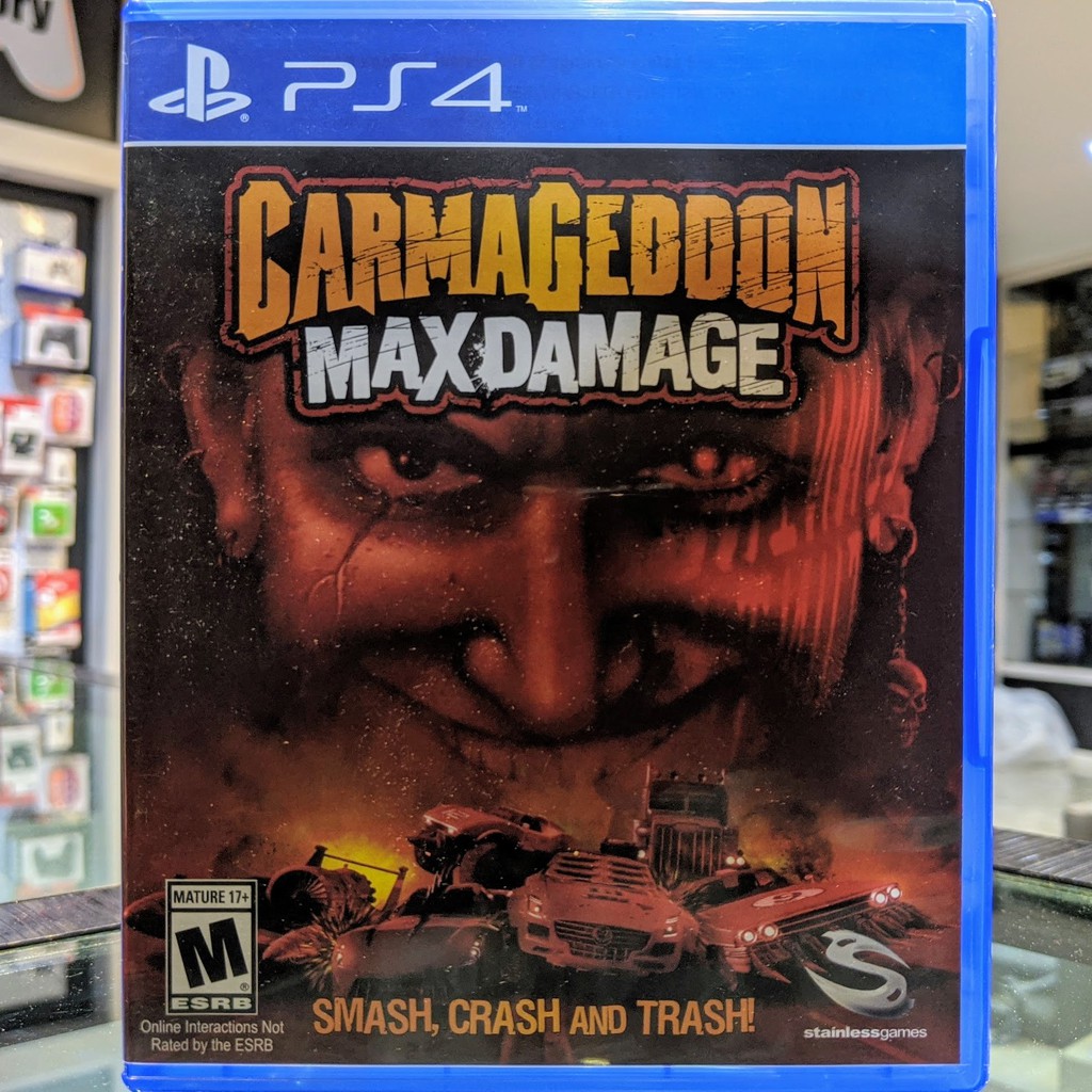 (ภาษาอังกฤษ) มือ2 Carmageddon Max Damage แผ่นเกม PS4 แผ่นPS4 มือสอง (เกมแนว Twisted Metal)