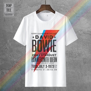 เสื้อยืด พิมพ์ลายโปสเตอร์ร็อค โบวี่ Ziggy Stardust Glam Rock Pop DtgS-5XL