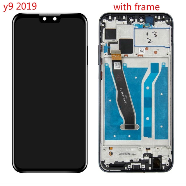 LCD กรอบสําหรับ Huawei Y9 2019 JKM-LX1 JKM-LX2 JKM-LX3 จอแสดงผล LCD หน้าจอสัมผัสเปลี่ยน