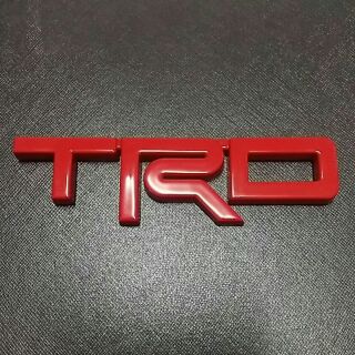 (1ชิ้น) โลโก้ TRD ติดรถยนต์ โตโยต้า ทุกรุ่น toyota ทีอาร์ดี สติ๊กเกอร์ ป้าย 12.5 เซน sticker แผ่นป้าย แต่งรถ LOGO TRD