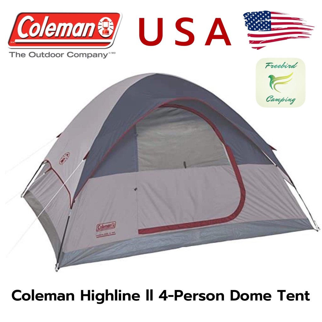 เต็นท์ COLEMAN Highline ll 4-Person Dome Tent เต็นท์แคมปิ้ง อุปกรณ์แคมป์ปิ้ง อุปกรณ์เดินป่า แคมป์ ca