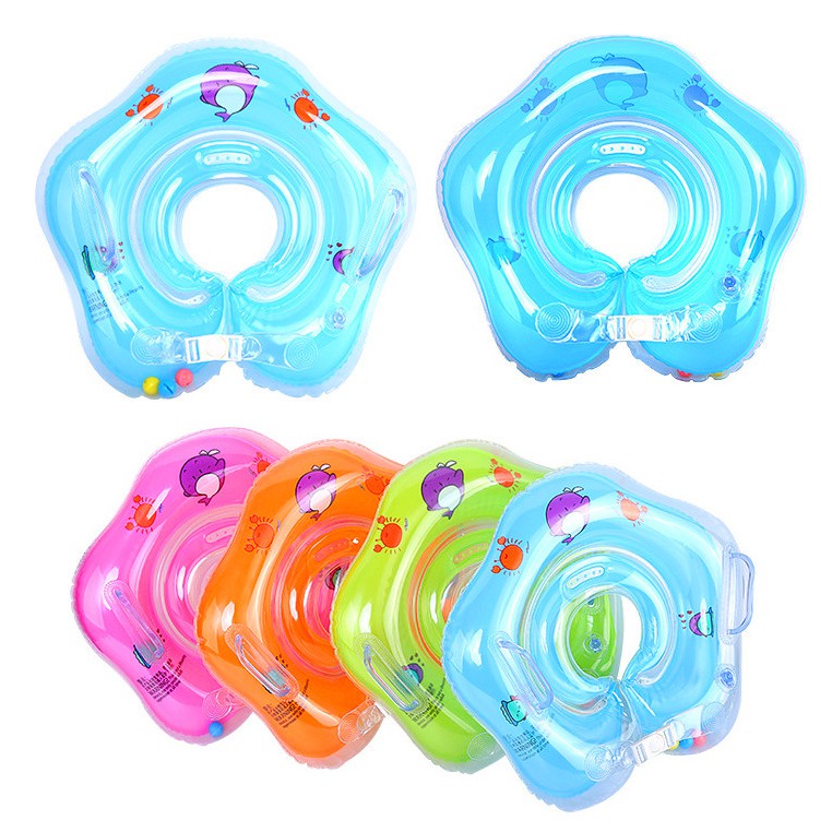 SST ห่วงยางว่ายน้ำ แบบใส่คอ สำหรับเด็ก ห่วงยางสวมคอ ห่วงคอว่ายน้ำทารก ใส่คอเด็กเป่าลม ห่วงยางสวมคอ​ 