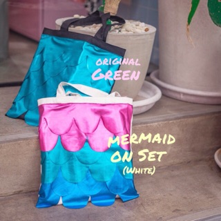 มีโค้ดลด100บาท Mermaid on set mermaid totebag 🌈💖