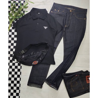 เสื้อคอปกสีพื้นดำ ปักลาย เสื้อคอปก vintage style จัดส่งสินค้าทุกวัน