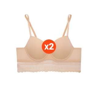 Sabina เสื้อชั้นใน (Set 2 ชิ้น) (มีโครง) รุ่น Habpy Lady รหัส SBXH3600CD สีเนื้อเข้ม