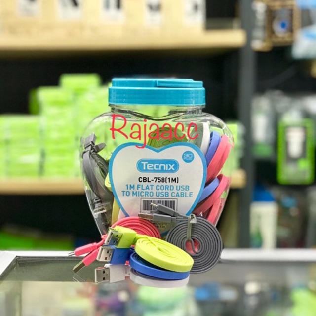 TECNIX CBL - 758 1M 2.4A MICRO DATA CABLE สําหรับ ANDROID