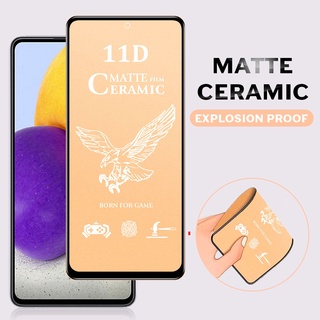 ฟิล์มกระจกนิรภัย แบบเซรามิคนิ่ม ผิวด้าน ป้องกันรอยเต็มจอ สำหรับ Samsung Galaxy Note 10 S10 Lite S20 FE A72 A52 A42 A32 A11 A12 A20s A30s A50s A21s A01 A11 A31 A51 A71 A30 A50 Soft Ceramic Matte Film Full Cover Screen Protector