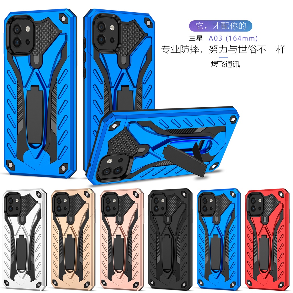 [ มาใหม่ ] Case Samsung A03 เคสหุ่นยนต์Robotcaseไฮบริด มีขาตั้งกันกระแทก Samsung galaxy A03