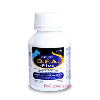 O.F.A plus 0-10 kg.Exp.01/2025 สำหรับสุนัขและแมว บำรุงขน (60 เม็ด)