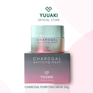 [DEToXสิว เเพ้สาร] YUUAKI Charcoal Purifying Mask ยูอากิ ชาโคล เพียวริไฟอิ่ง มาส์ก