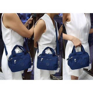 LK กระเป๋าผ้าร่มกันน้ำ สไตล์คิปลิงค์ ทรงถือ + สะพาย 2in1 (ถอ…