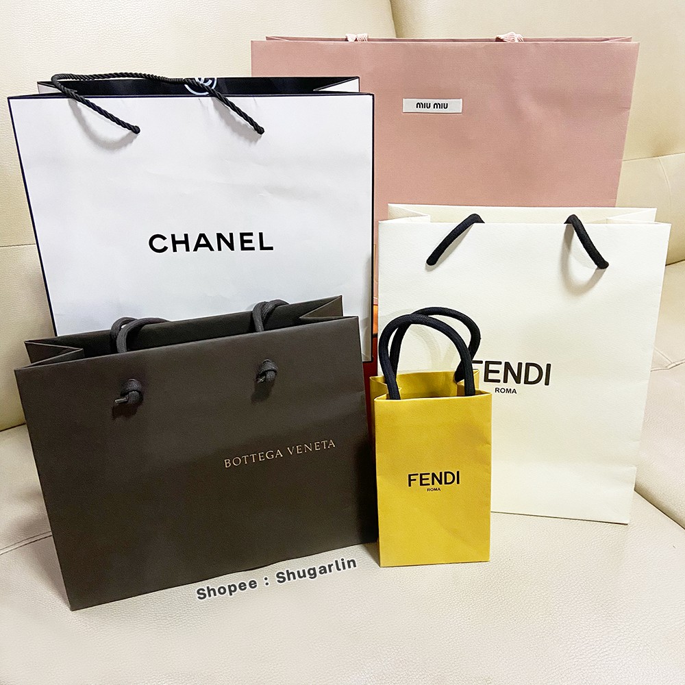 ถุงกระดาษ ถุงแบรนด์เนมแท้ Fendi / Miu Miu / Chanel / Bottega Veneta