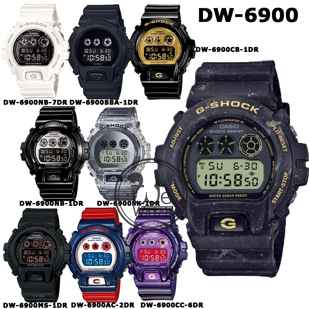 G-Shock CASIO ของแท้ DW-6900 สามตา 3ตา พร้อมกล่องและรับประกัน 1ปี DW6900 DW-6900CB-1DR DW-6900BB-1