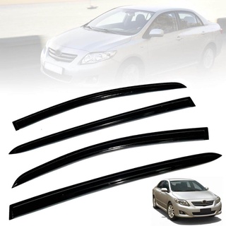 กันสาดประตู กันแดด กันแมลง คิ้วกันสาด รุ่น โตโยต้า อัลติส TOYOTA ALTIS ปี 2008 - 2013 สีดำเงา 4 ชิ้น