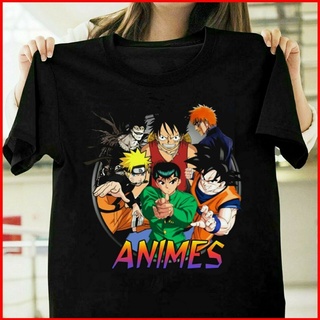 เสื้อยืดโอเวอร์ไซส์เสื้อยืด พิมพ์ลายการ์ตูนนารูโตะ One Piece Dragon Attach On TitanS-4XL