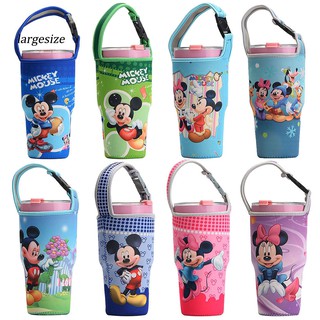 &lt;LS&gt; ถุงใส่แก้วเครื่องดื่มลายการ์ตูน Mickey Minnie