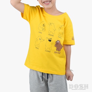 DOSH KIDS:UNISEX T-SHIRTS WE BARE BEARS เสื้อยืดคอกลม แขนสั้น สีเหลือง DBBBT5008-YE