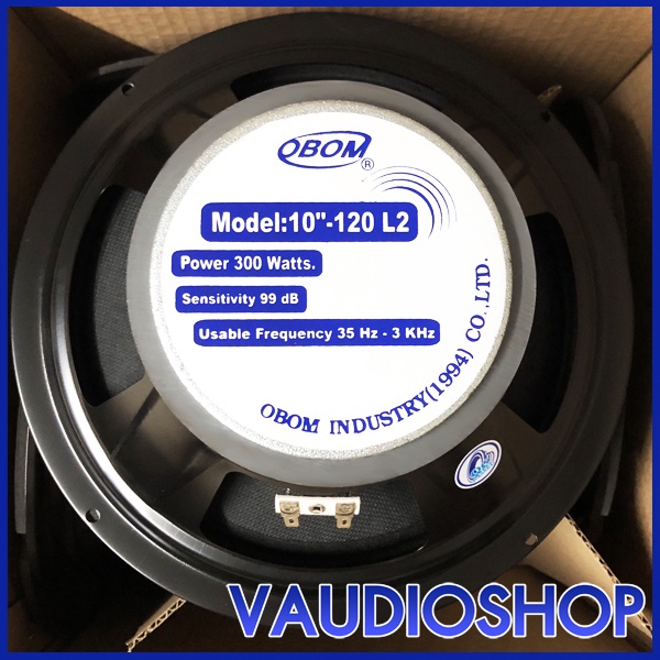 ดอกลำโพง 10 นิ้ว OBOM 10"-120 L2 (300W) ขอบแข็ง จำนวน 1 ตัว ลำโพง OBOM 10" 120L2