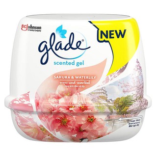 Glade เกลด เซ็นท์เต็ดเจล เจลหอมปรับอากาศ กลิ่นซากุระ แอนด์วอเตอร์ลิลลี่ 180 กรัม (8850175020479)