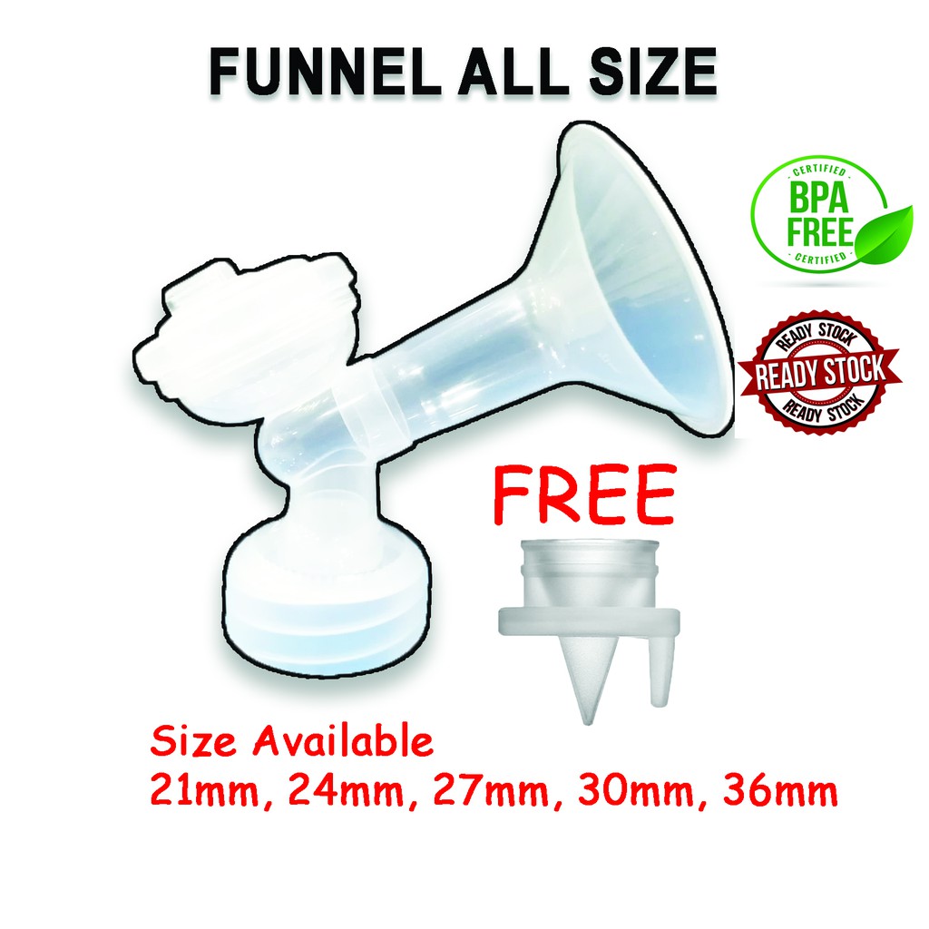FUNNEL สําหรับผู้บริโภคทั้งหมด / FUNNEL BREASTPUMP ALL SIZE / BREASTPUMP FUNNEL 1 ชุด