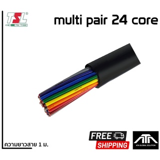 (สายสั่งตัด ราคาต่อ 1 เมตร) TSL 24Core สายมัลติคอร์ สายสัญญาณเสียง CABLE Multicore multi pair 24core สายสัญญาณ สายคอร์