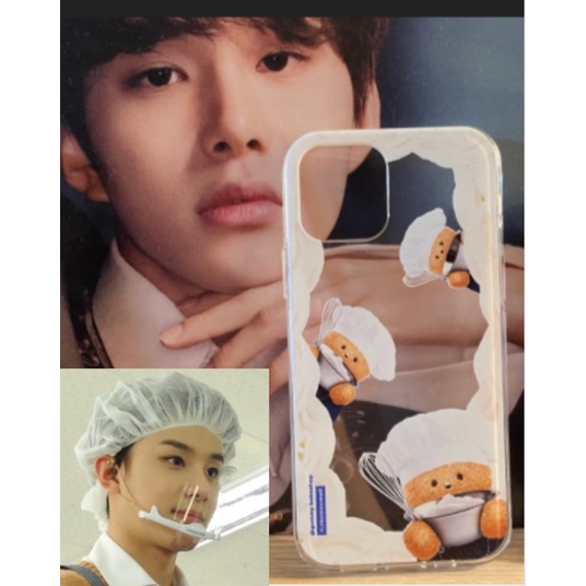 THE NINE MALL / Nct Dream Jungwoo phone case compatible for iPhone 13 Pro Max / 12/ 11/ XS/ XR/ X/ 8/ 7 Plus Whipped Cream Clear bumper Case Jelly hard Kpop idol fashion ninmall