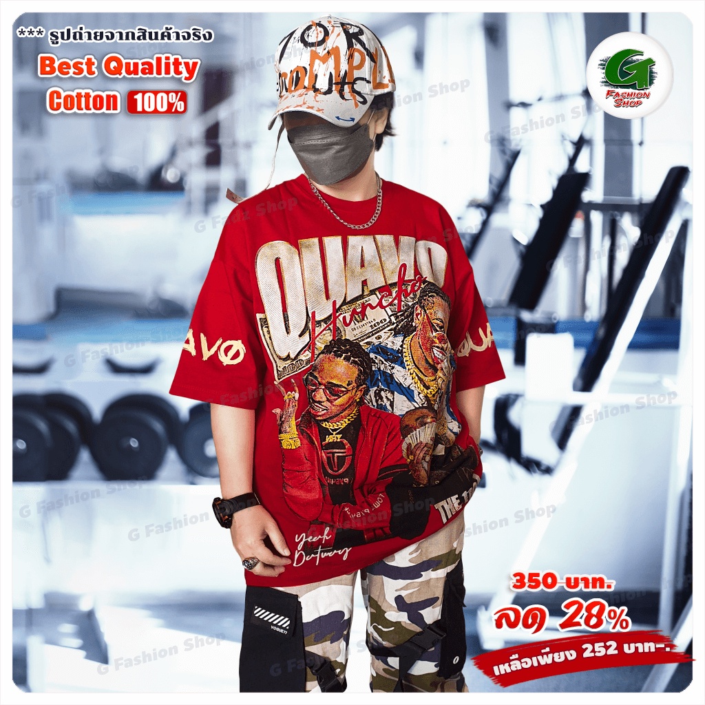 เสื้อยืดฮิปฮอป 𝐇𝐢𝐩𝐇𝐨𝐩 สไตล์ชิคๆ แร็ปเปอร์แบบโอเวอร์ไซส์สุดเข้ม เท่แบบจัดเต็ม (TSO-11181B) - รูปที่ 3