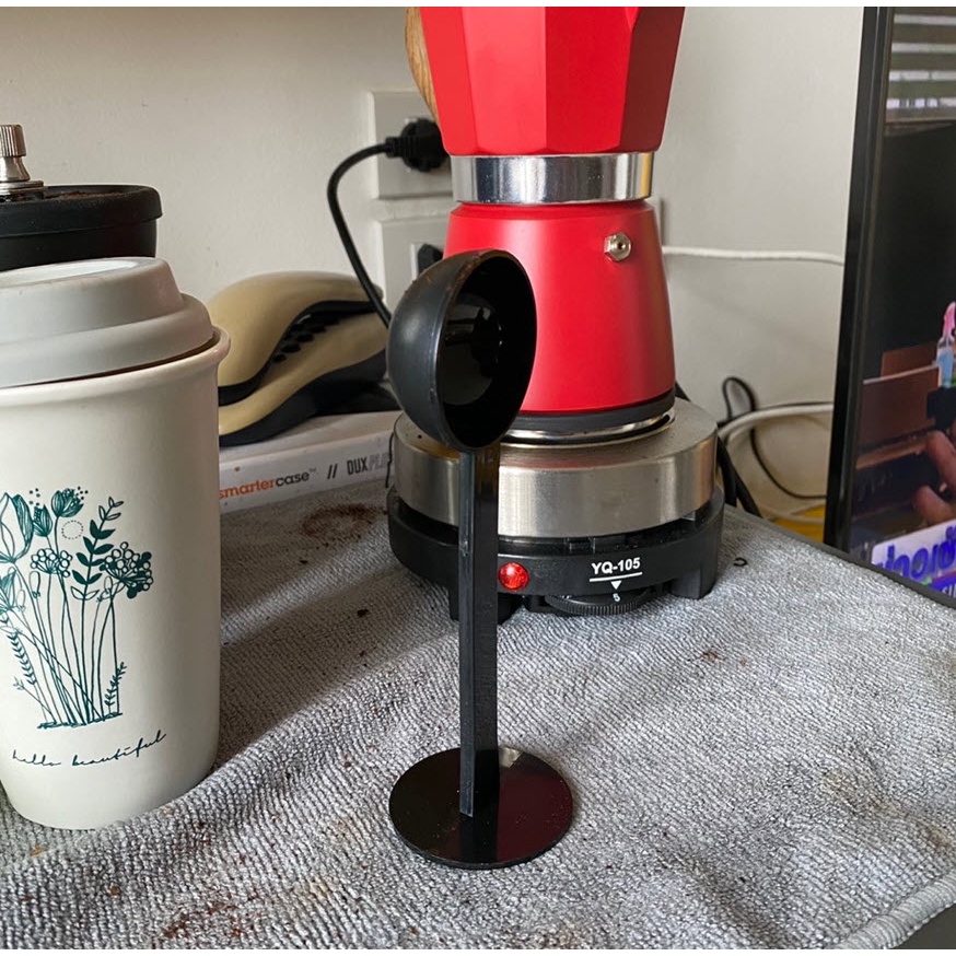 ช้อนตวงกาแฟ 10g ปลายแทมเปอร์ 2 in 1 ช้อนตวง ช้อนตักผงกาแฟ ที่กดกาแฟ ฐานตั้งได้ CZYN - รูปที่ 5