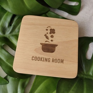 ป้ายไม้ยิงเลเซอร์ cooking room ตกแต่งบ้าน