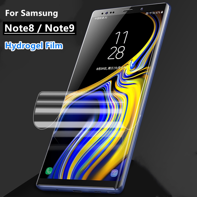 ฟิล์มไฮโดรเจล เหมาะสำรับ SAMSUNG Note 8/Note 9 ฟิล์มนุ่มใหม่ คุณภาพสูง อุปกรณ์กันรอยหน้าจอ เหมาะสำรับ samsung Galaxy Note8/Note9
