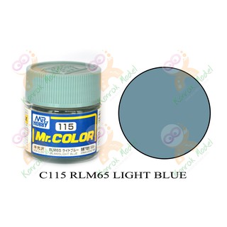 สีสูตรทินเนอร์ Mr.hobby Mr.color C115 Light Blue Semi-Gloss 10ml