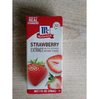 McCormick Strawberry Extract สำหรับแต่งกลิ่น ธรรมชาติ กลิ่นสตอเบอรี่ แม็คคอร์มิค 29 Ml.